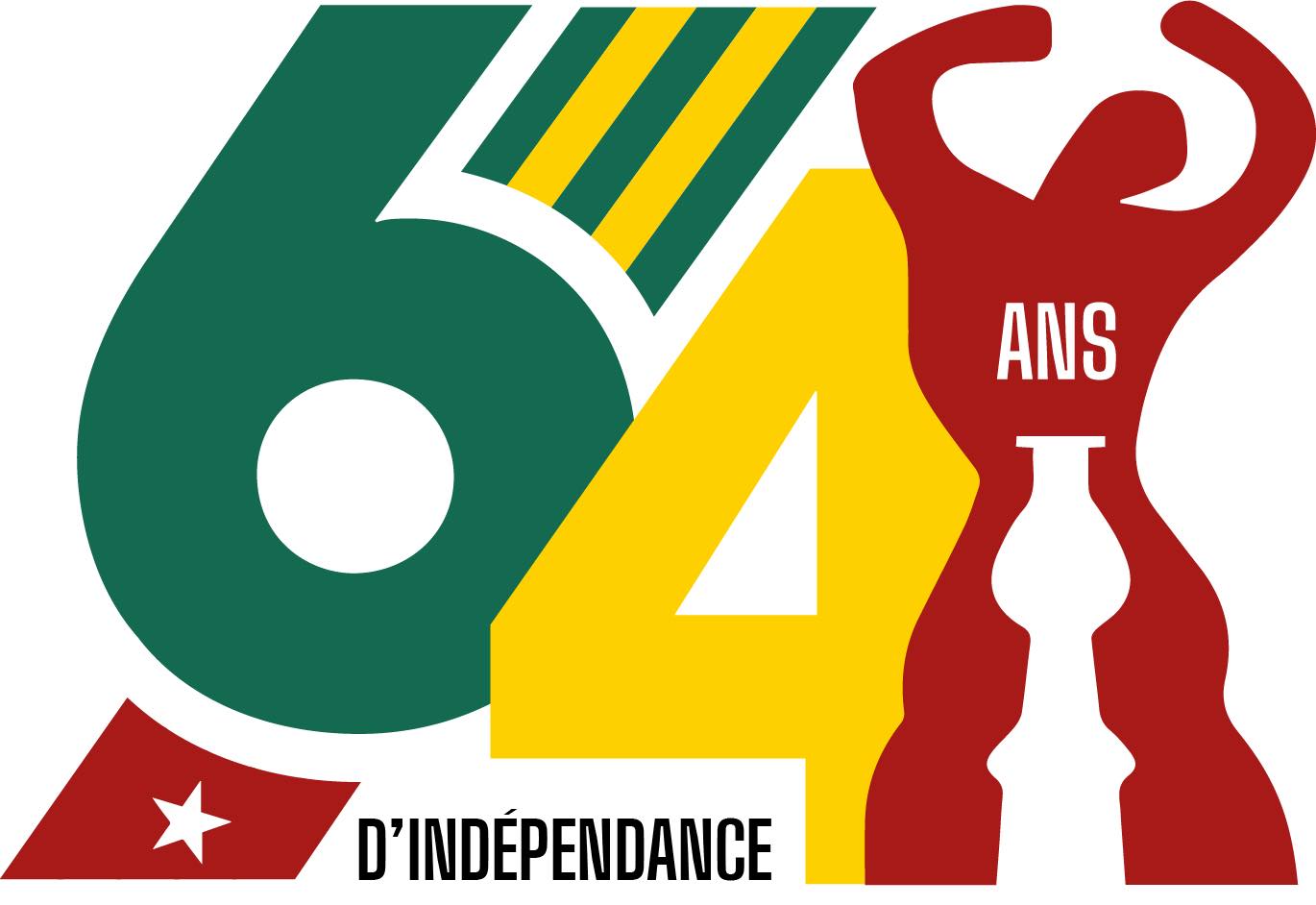 Logo du 64è anniversaire de l’indépendance du Togo