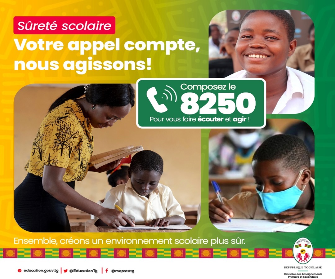 Education : Un numéro vert contre le harcèlement sexuel en milieu scolaire au Togo